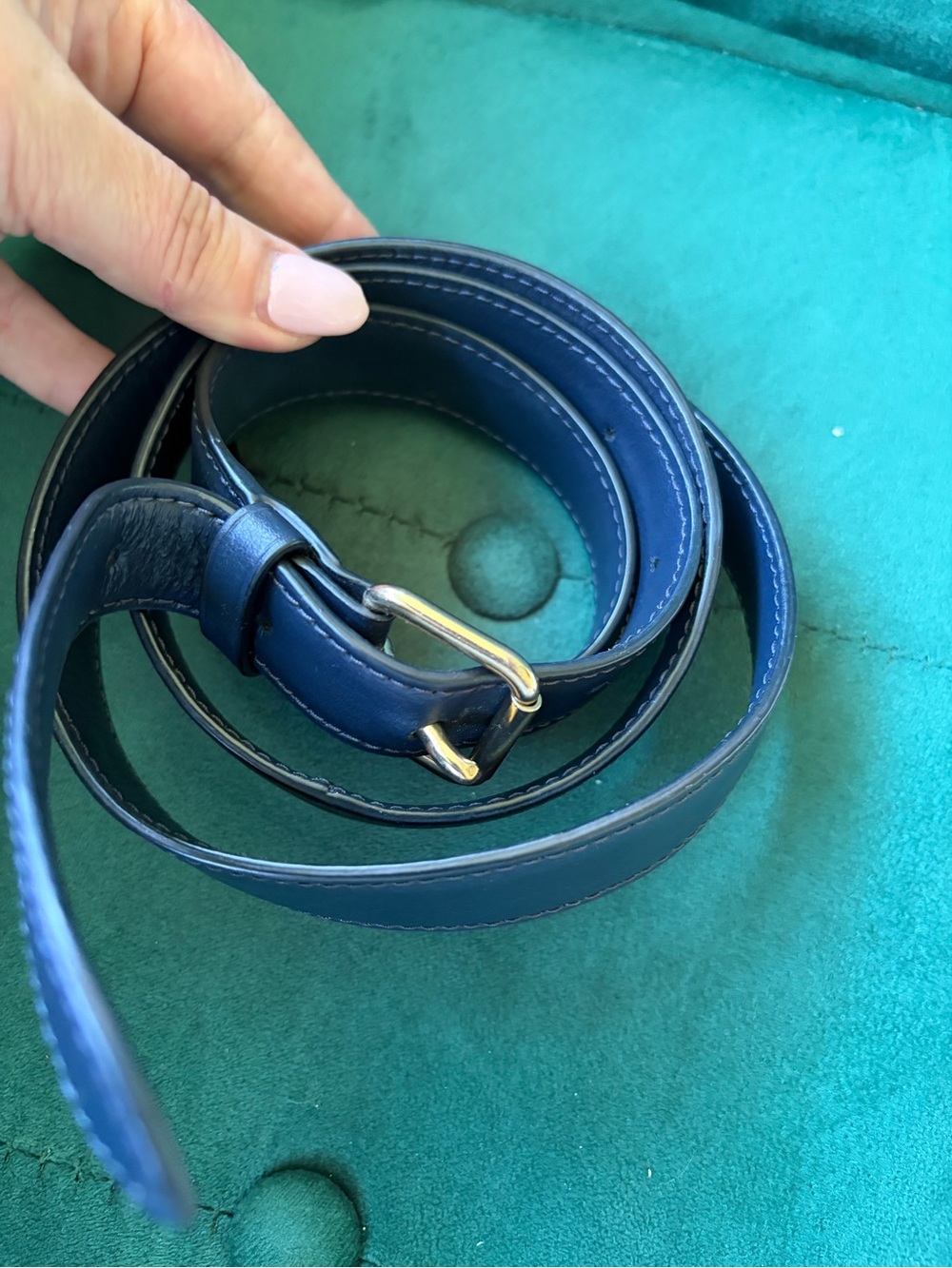 Coach Kleo Carry All Blue Leather Shoulder Bag - Picture 11 of 16